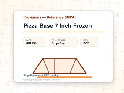 Pizza Base 7 Inch Frozen - Provisions — Reference (IMPA) - IMPA 001559 - UOM PCS