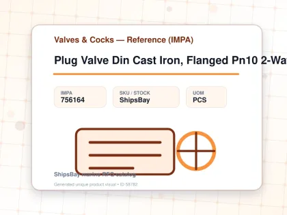 Plug Valve Din Cast Iron, Flanged Pn10 2-Way #52B Dn32 - Valves & Cocks — Reference (IMPA) - IMPA 756164 - UOM PCS