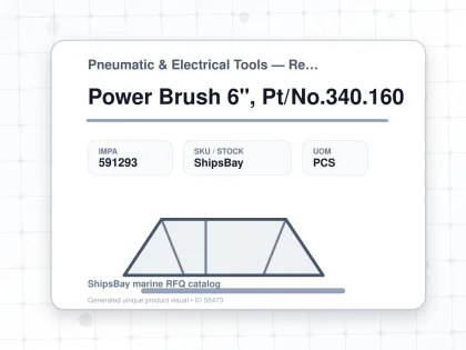 Power Brush 6", Pt/No.340.160 - Pneumatic & Electrical Tools — Reference (IMPA) - IMPA 591293 - UOM PCS