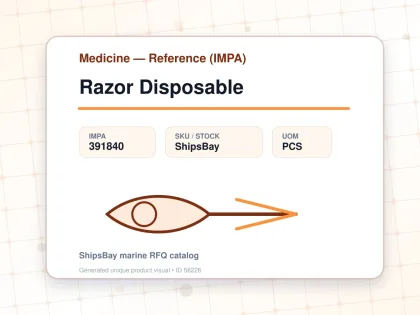 Razor Disposable - Medicine — Reference (IMPA) - IMPA 391840 - UOM PCS