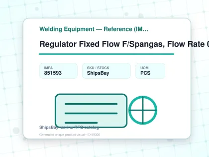 Regulator Fixed Flow F/Spangas, Flow Rate 0.3Ltr/Min - Welding Equipment — Reference (IMPA) - IMPA 851593 - UOM PCS