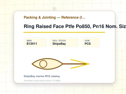 Ring Raised Face Ptfe Po850, Pn16 Nom. Size 125 192X141X2Mm - Packing & Jointing — Reference (IMPA) - IMPA 813411 - UOM PCS