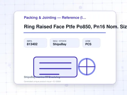 Ring Raised Face Ptfe Po850, Pn16 Nom. Size 15 50X22X2Mm - Packing & Jointing — Reference (IMPA) - IMPA 813402 - UOM PCS