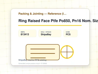 Ring Raised Face Ptfe Po850, Pn16 Nom. Size 200 273X220X2Mm - Packing & Jointing — Reference (IMPA) - IMPA 813413 - UOM PCS