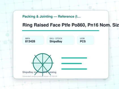 Ring Raised Face Ptfe Po860, Pn16 Nom. Size 65 127X77X3Mm - Packing & Jointing — Reference (IMPA) - IMPA 813428 - UOM PCS
