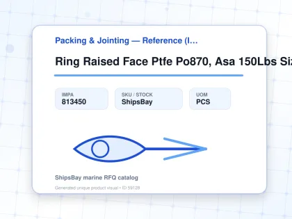 Ring Raised Face Ptfe Po870, Asa 150Lbs Size125 196X141X2Mm - Packing & Jointing — Reference (IMPA) - IMPA 813450 - UOM PCS