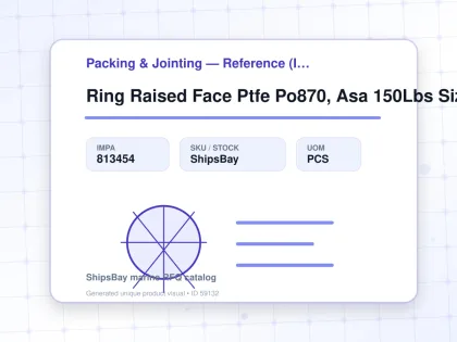 Ring Raised Face Ptfe Po870, Asa 150Lbs Size300 409X324X2Mm - Packing & Jointing — Reference (IMPA) - IMPA 813454 - UOM PCS