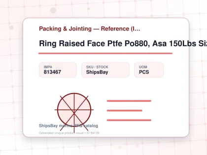 Ring Raised Face Ptfe Po880, Asa 150Lbs Size 65 123X73X3Mm - Packing & Jointing — Reference (IMPA) - IMPA 813467 - UOM PCS