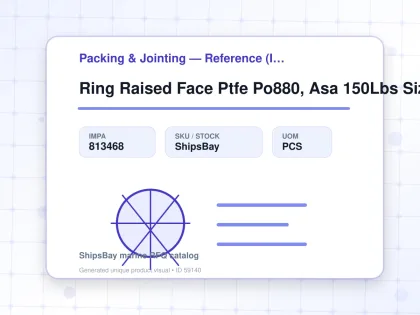 Ring Raised Face Ptfe Po880, Asa 150Lbs Size 80 136X89X3Mm - Packing & Jointing — Reference (IMPA) - IMPA 813468 - UOM PCS