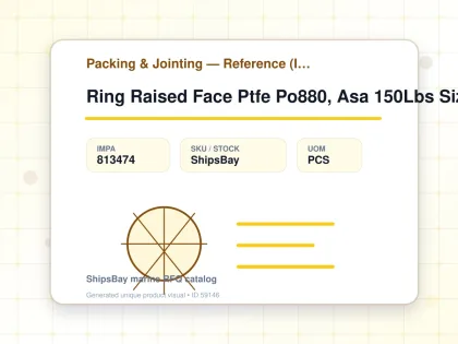Ring Raised Face Ptfe Po880, Asa 150Lbs Size300 409X324X3Mm - Packing & Jointing — Reference (IMPA) - IMPA 813474 - UOM PCS
