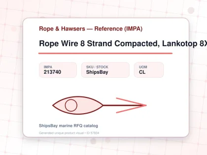 Rope Wire 8 Strand Compacted, Lankotop 8X26 14Mmdiax200Mtr - Rope & Hawsers — Reference (IMPA) - IMPA 213740 - UOM CL