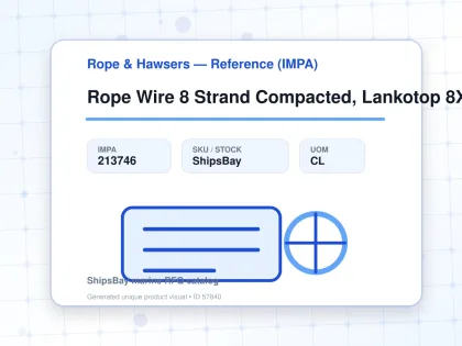 Rope Wire 8 Strand Compacted, Lankotop 8X26 20Mmdiax200Mtr - Rope & Hawsers — Reference (IMPA) - IMPA 213746 - UOM CL