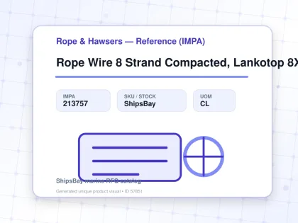 Rope Wire 8 Strand Compacted, Lankotop 8X26 42Mmdiax200Mtr - Rope & Hawsers — Reference (IMPA) - IMPA 213757 - UOM CL