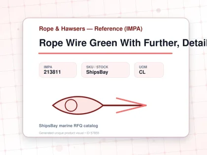 Rope Wire Green With Further, Detail - Rope & Hawsers — Reference (IMPA) - IMPA 213811 - UOM CL