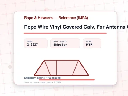 Rope Wire Vinyl Covered Galv, For Antenna O.d.18X21Mm - Rope & Hawsers — Reference (IMPA) - IMPA 213327 - UOM MTR