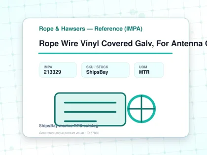 Rope Wire Vinyl Covered Galv, For Antenna O.d.22X25Mm - Rope & Hawsers — Reference (IMPA) - IMPA 213329 - UOM MTR