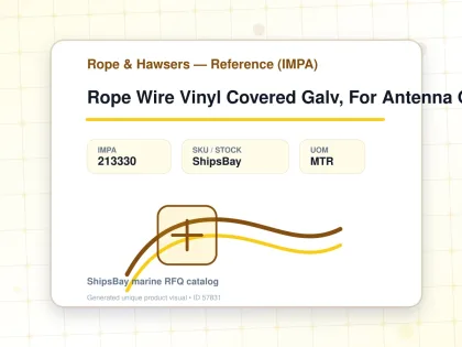Rope Wire Vinyl Covered Galv, For Antenna O.d.24X27Mm - Rope & Hawsers — Reference (IMPA) - IMPA 213330 - UOM MTR