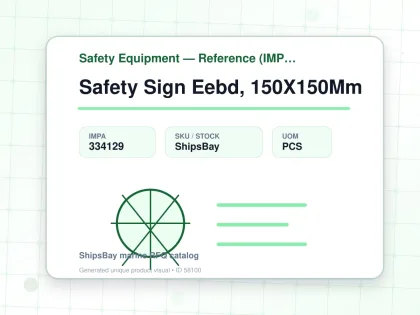 Safety Sign Eebd, 150X150Mm - Safety Equipment — Reference (IMPA) - IMPA 334129 - UOM PCS