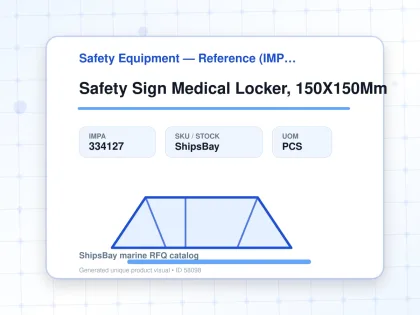 Safety Sign Medical Locker, 150X150Mm - Safety Equipment — Reference (IMPA) - IMPA 334127 - UOM PCS