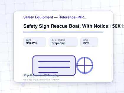Safety Sign Rescue Boat, With Notice 150X150Mm (Imo) - Safety Equipment — Reference (IMPA) - IMPA 334128 - UOM PCS