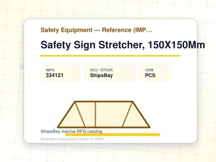 Safety Sign Stretcher, 150X150Mm - Safety Equipment — Reference (IMPA) - IMPA 334121 - UOM PCS
