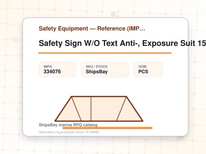 Safety Sign W/O Text Anti-, Exposure Suit 150X150Mm - Safety Equipment — Reference (IMPA) - IMPA 334076 - UOM PCS