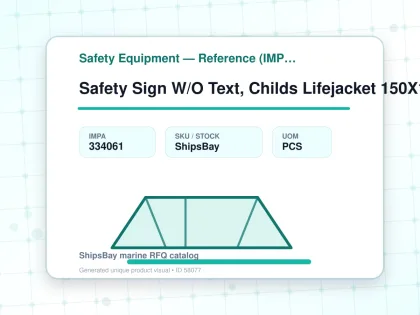 Safety Sign W/O Text, Childs Lifejacket 150X150Mm - Safety Equipment — Reference (IMPA) - IMPA 334061 - UOM PCS