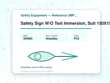 Safety Sign W/O Text Immersion, Suit 150X150Mm (Imo) - Safety Equipment — Reference (IMPA) - IMPA 334062 - UOM PCS