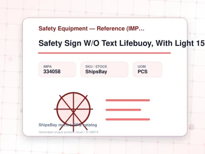 Safety Sign W/O Text Lifebuoy, With Light 150X150Mm (Imo) - Safety Equipment — Reference (IMPA) - IMPA 334058 - UOM PCS