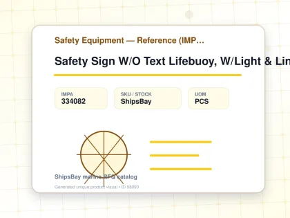 Safety Sign W/O Text Lifebuoy, W/Light & Line 150X150Mm (Imo) - Safety Equipment — Reference (IMPA) - IMPA 334082 - UOM PCS