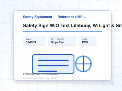 Safety Sign W/O Text Lifebuoy, W/Light & Smoke 150X150Mm Imo - Safety Equipment — Reference (IMPA) - IMPA 334059 - UOM PCS