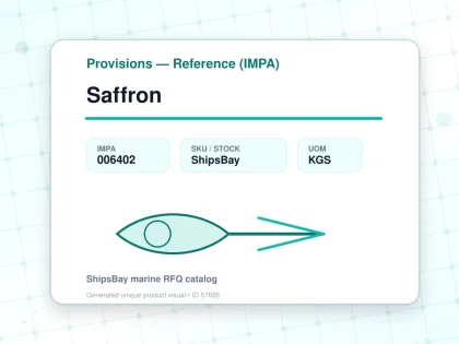 Saffron - Provisions — Reference (IMPA) - IMPA 006402 - UOM KGS
