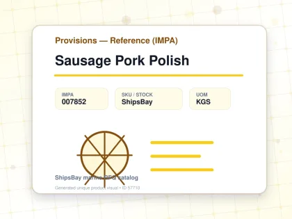 Sausage Pork Polish - Provisions — Reference (IMPA) - IMPA 007852 - UOM KGS