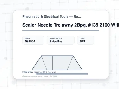 Scaler Needle Trelawny 2Bpg, #139.2100 With Dust Shroud - Pneumatic & Electrical Tools — Reference (IMPA) - IMPA 592504 - UOM SET