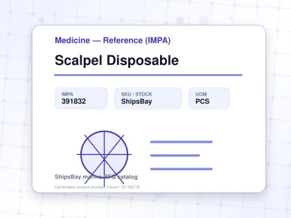Scalpel Disposable - Medicine — Reference (IMPA) - IMPA 391832 - UOM PCS