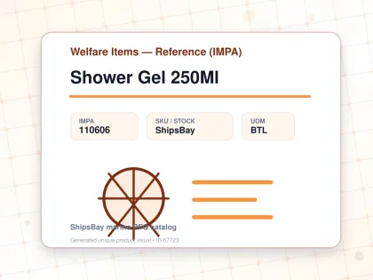 Shower Gel 250Ml - Welfare Items — Reference (IMPA) - IMPA 110606 - UOM BTL