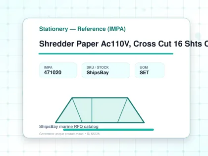Shredder Paper Ac110V, Cross Cut 16 Shts Capacity - Stationery — Reference (IMPA) - IMPA 471020 - UOM SET