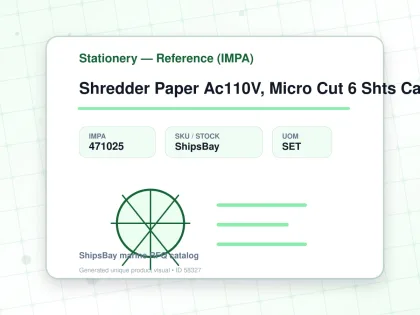 Shredder Paper Ac110V, Micro Cut 6 Shts Capacity - Stationery — Reference (IMPA) - IMPA 471025 - UOM SET