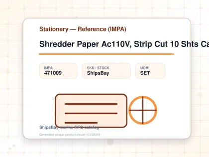 Shredder Paper Ac110V, Strip Cut 10 Shts Capacity - Stationery — Reference (IMPA) - IMPA 471009 - UOM SET
