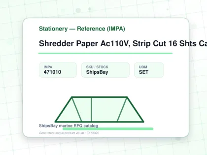 Shredder Paper Ac110V, Strip Cut 16 Shts Capacity - Stationery — Reference (IMPA) - IMPA 471010 - UOM SET