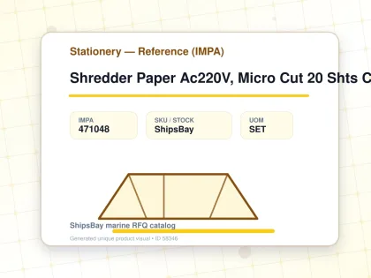 Shredder Paper Ac220V, Micro Cut 20 Shts Capacity - Stationery — Reference (IMPA) - IMPA 471048 - UOM SET
