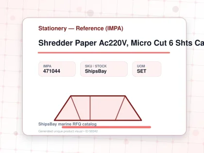 Shredder Paper Ac220V, Micro Cut 6 Shts Capacity - Stationery — Reference (IMPA) - IMPA 471044 - UOM SET