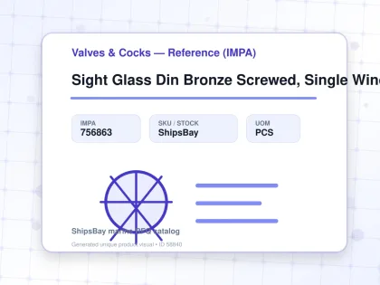 Sight Glass Din Bronze Screwed, Single Window #626 1" - Valves & Cocks — Reference (IMPA) - IMPA 756863 - UOM PCS