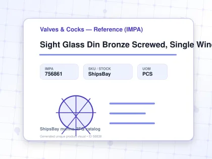Sight Glass Din Bronze Screwed, Single Window #626 1/2" - Valves & Cocks — Reference (IMPA) - IMPA 756861 - UOM PCS