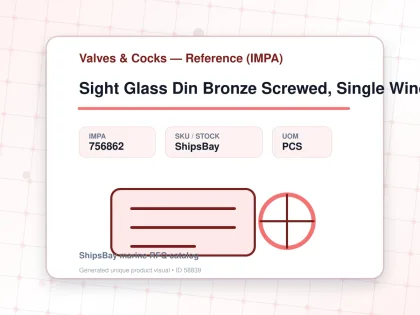 Sight Glass Din Bronze Screwed, Single Window #626 3/4" - Valves & Cocks — Reference (IMPA) - IMPA 756862 - UOM PCS