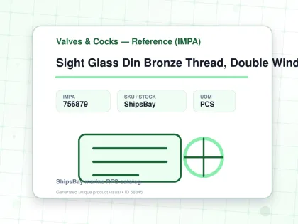 Sight Glass Din Bronze Thread, Double Window #628 1-1/2" - Valves & Cocks — Reference (IMPA) - IMPA 756879 - UOM PCS