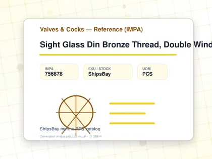 Sight Glass Din Bronze Thread, Double Window #628 1-1/4" - Valves & Cocks — Reference (IMPA) - IMPA 756878 - UOM PCS