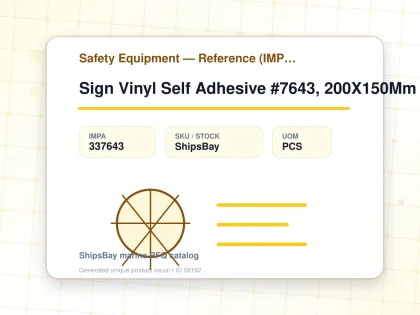 Sign Vinyl Self Adhesive #7643, 200X150Mm Warning Beware Of - Safety Equipment — Reference (IMPA) - IMPA 337643 - UOM PCS