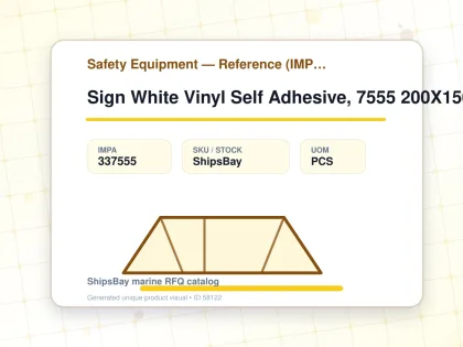 Sign White Vinyl Self Adhesive, 7555 200X150Mm Danger Solvents - Safety Equipment — Reference (IMPA) - IMPA 337555 - UOM PCS