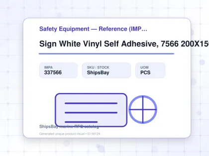 Sign White Vinyl Self Adhesive, 7566 200X150Mm Caution Out Of - Safety Equipment — Reference (IMPA) - IMPA 337566 - UOM PCS